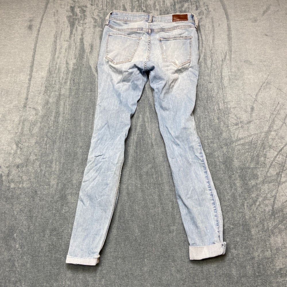 Hollister Super Skinny Jeans Womens 1S 25x28 Blue Denim Classic Stretch Mid Rise